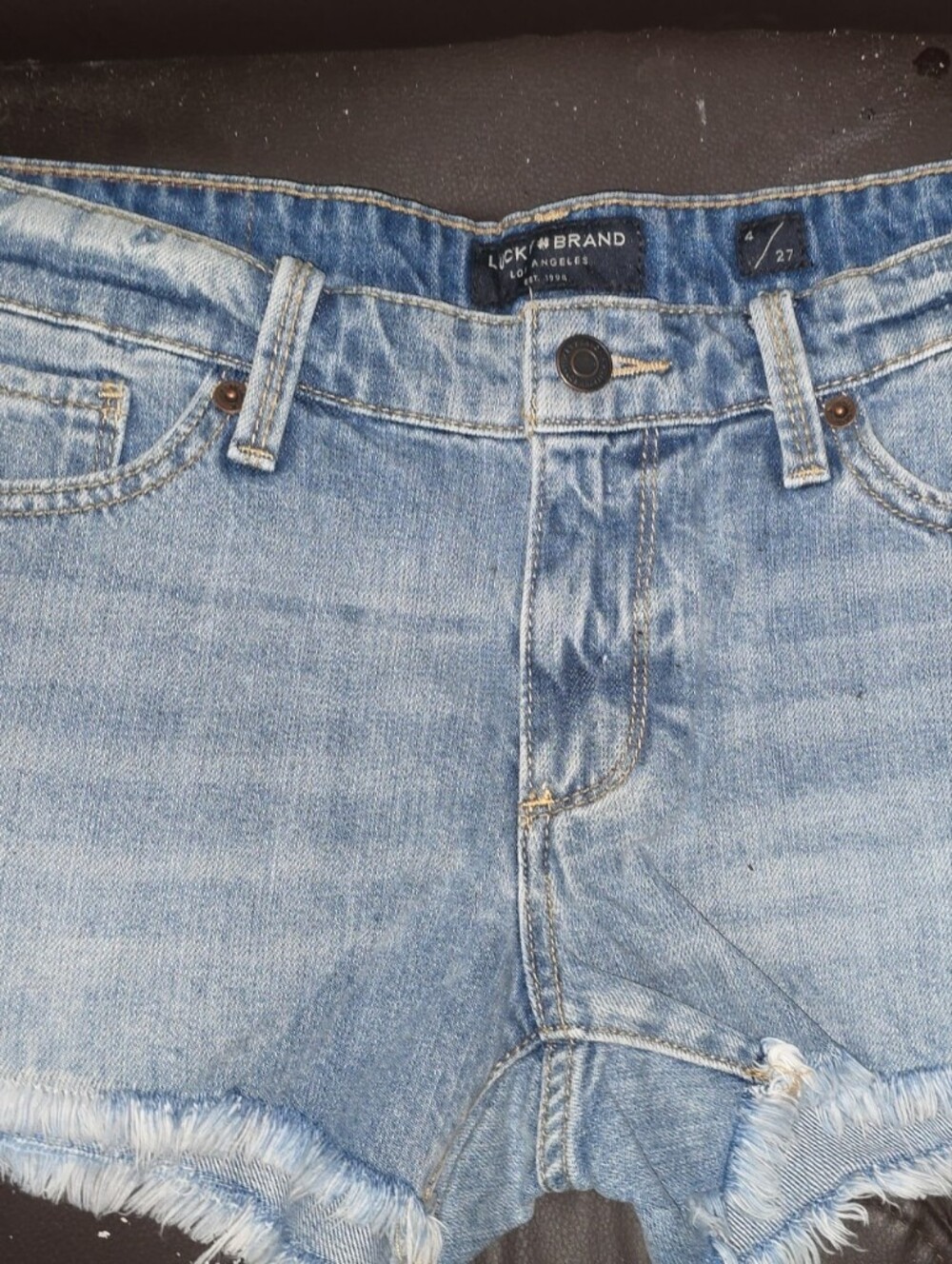 Lucky Brand Light Blue Frayed Hem Denim Shorts   New With Tags
